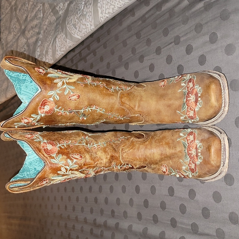 Corral Deer Skull Square Toe Boots